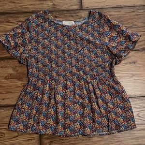 Colorful floral blouse